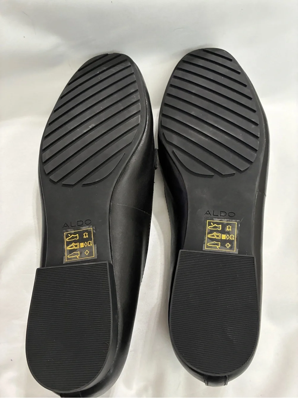 ALDO Black Horsebit Loafers Size 11 slip-on black faux leather square toe design